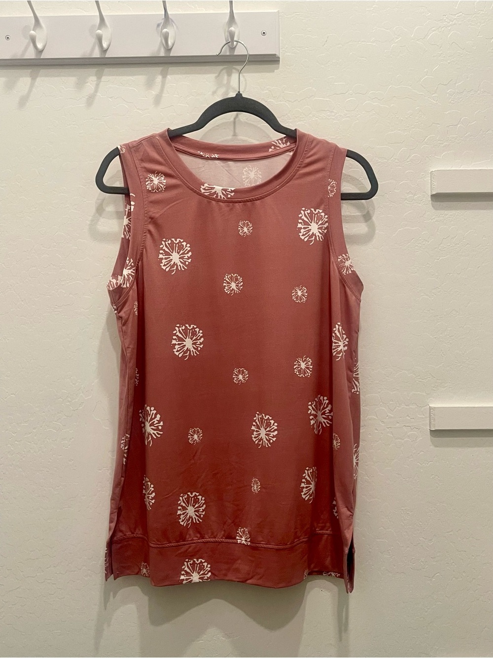 Women's Mauve Floral Sleeveless Tank Top